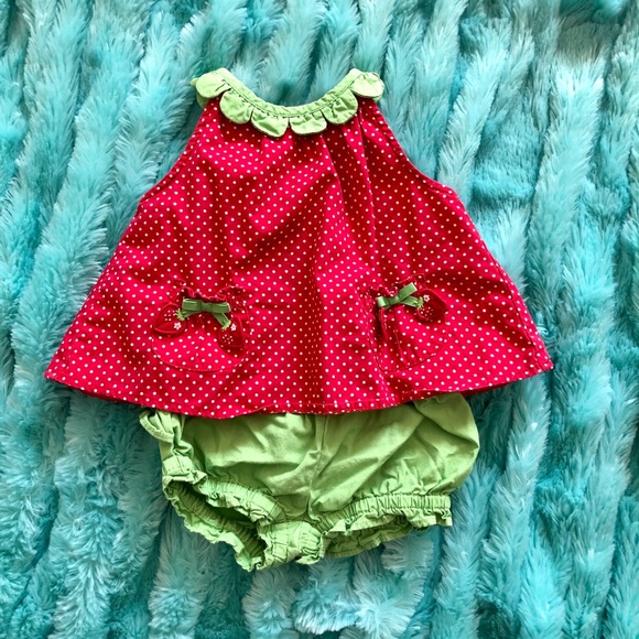 strawberry baby girl outfit